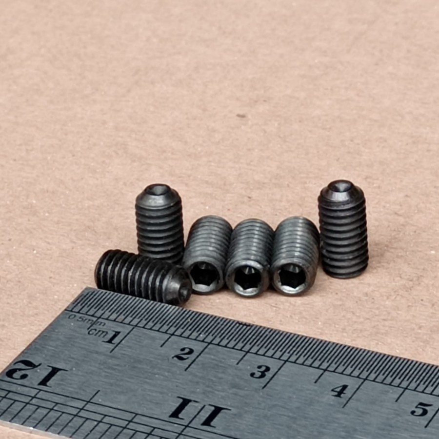 M6X12 BAUT L TANAM BAJA HITAM / BAUT L TANAM M6 X 12 HITAM SOCKET SET SCREW