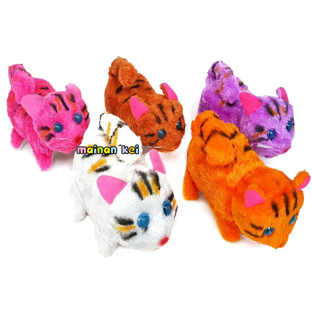 Mainan Anak Robot Kucing Mainan Hewan Kucing Dapat Berjalan Kucing Mainan