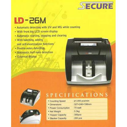 SECURE LD-26 - Mesin Hitung Uang