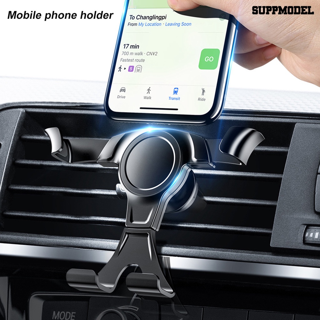 Sdl Stand Holder Handphone Bahan ABS Rotasi 360 Derajat Untuk Kisikisi Ac Mobil
