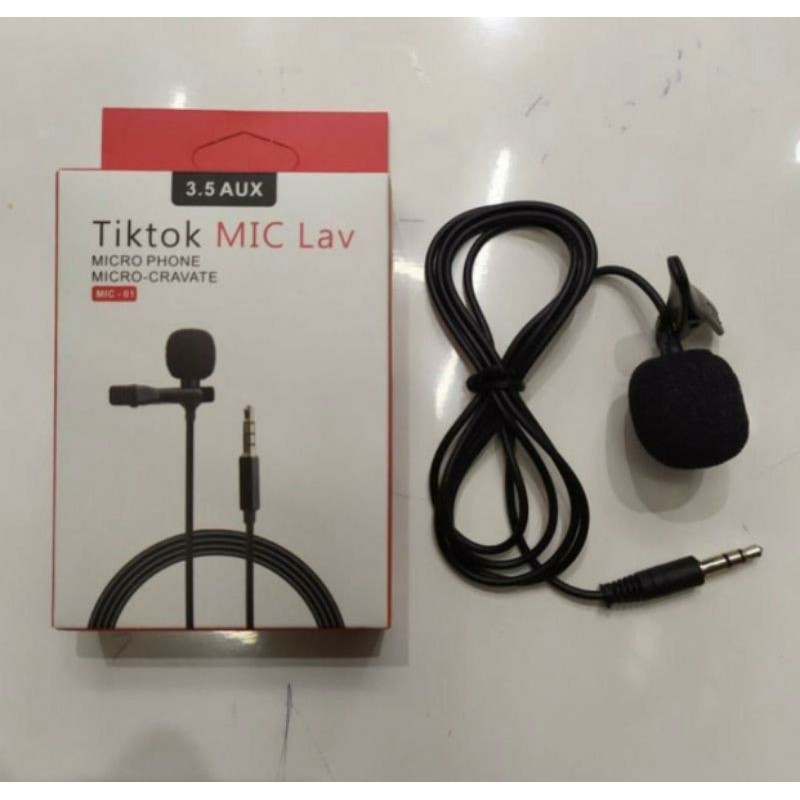 Mic Clip On Youtuber Vloger Tiktok - Microphone Jack 3.5mm Clip On