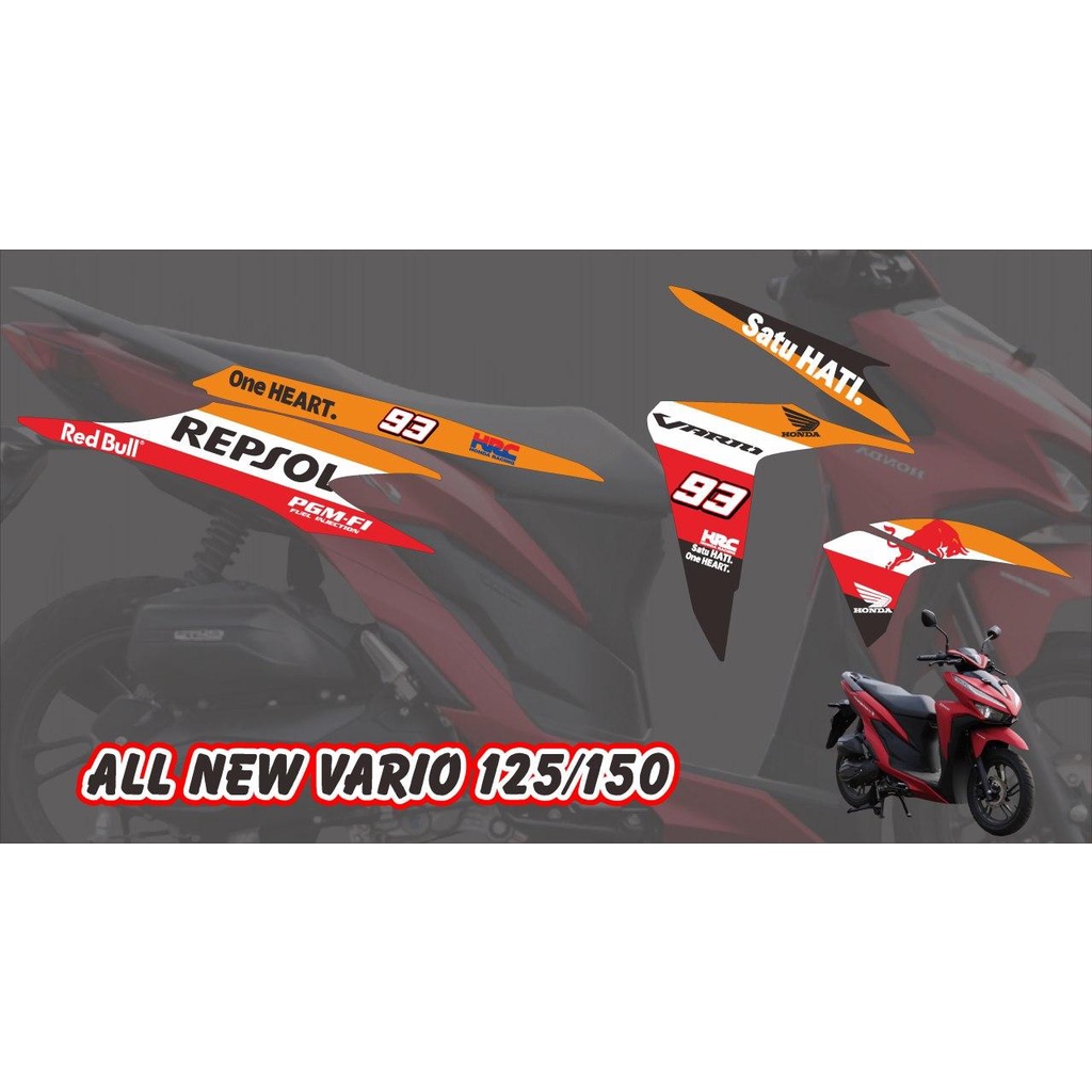 Stiker motor Vario new 125 150 2018-2020 Repsol