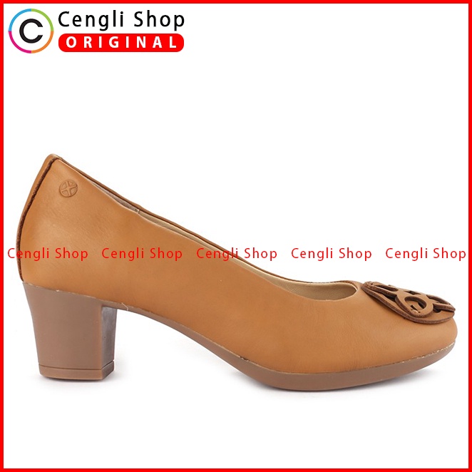 SEPATU HEEL KULIT WANITA HUSH PUPPIES ORIGINAL BRANDED ASLI BROWN HW05