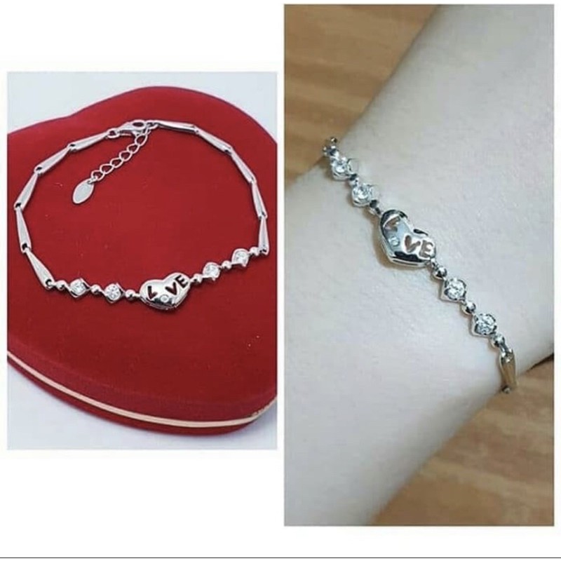 Gelang tangan wanita gelang tangan perak 925 lapis emas putih gelang tangan cewek SGT58