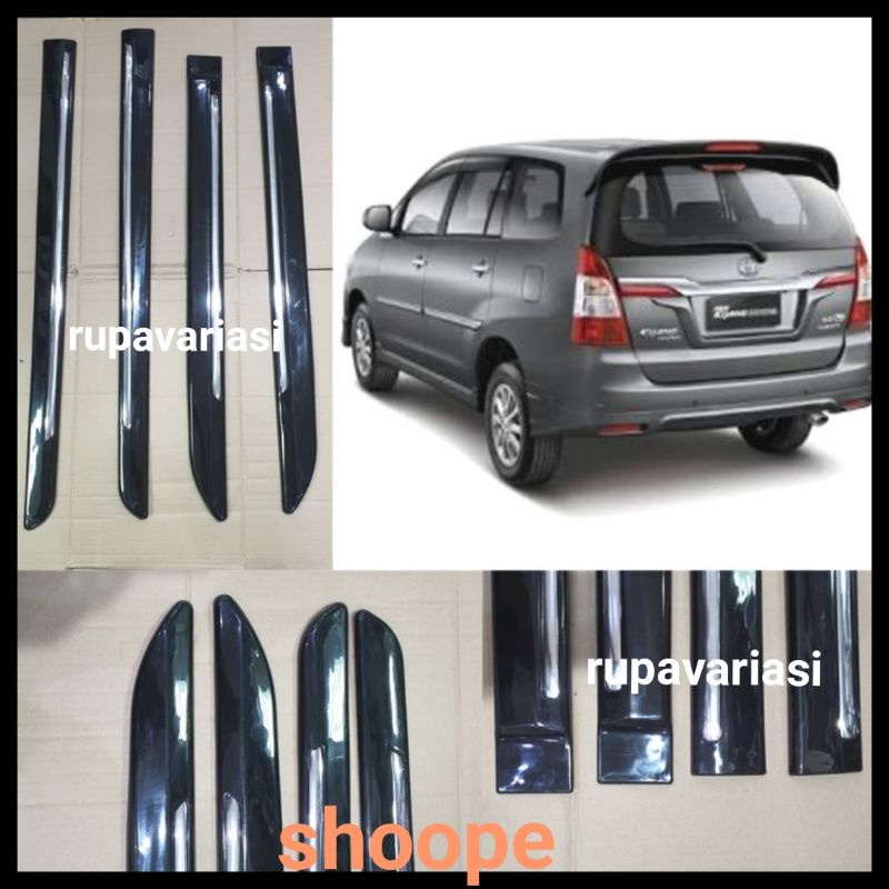 List body bodi samping mobil toyota model Grand Innova inova 2004 sampai 2015 2005 2006 2007 2008 2009 2010 2011 2012 2013 2014 HITAM abu grey silver putih merah