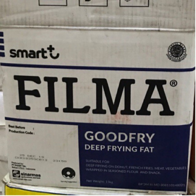 Minyak Goreng Filma Beku dan Padat - Good Fry Deep Frying Fat 15kg - Gosend Only!