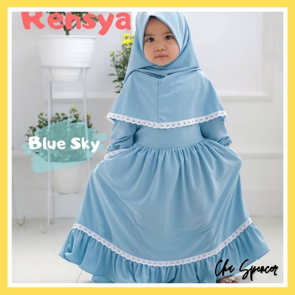 Gamis Anak Syari List Renda Rensya Kid Anak Perempuan Cewek Usia Umur 2 3 4 Tahun Pest Lebaran Konda