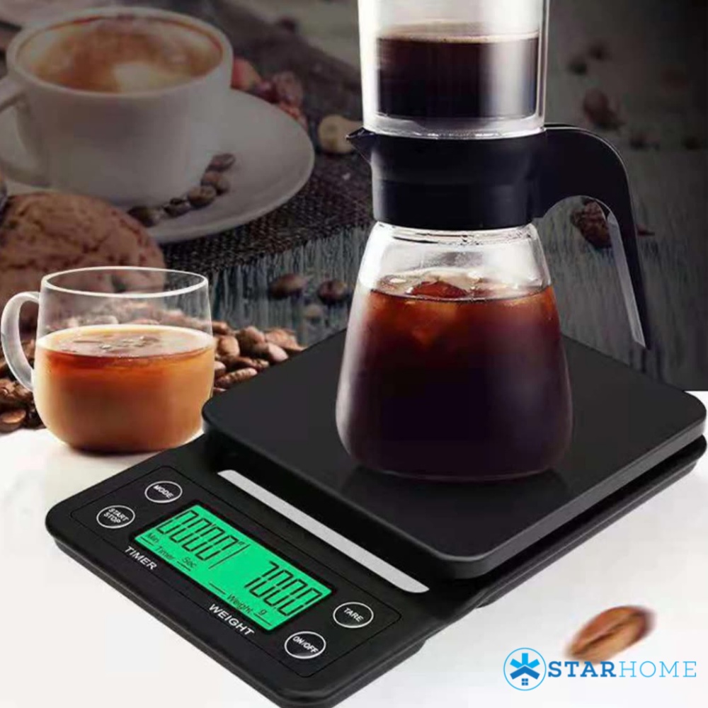 Timbangan Kopi Digital Timer V80 Drip Coffee Scale Timbangan Dapur Digital Timbangan Kue Telur Buah Daging Pasar