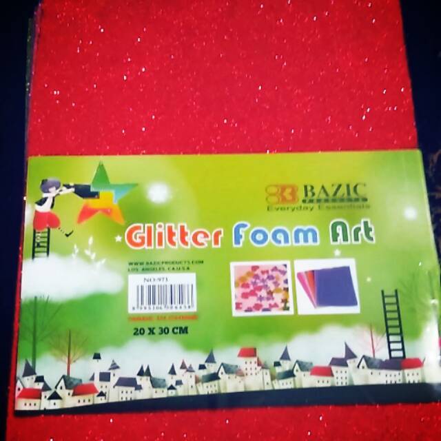 Glitter foam art
