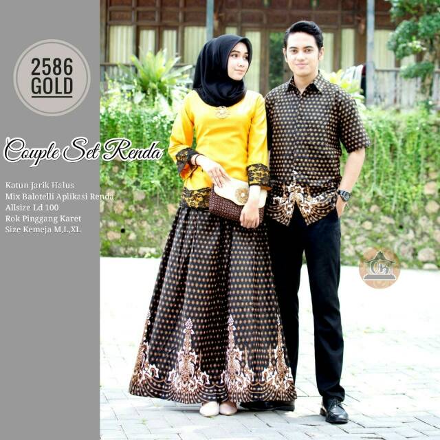 20 Ide Baju Gamis Couple Warna Gold  My Little Big Fantasy