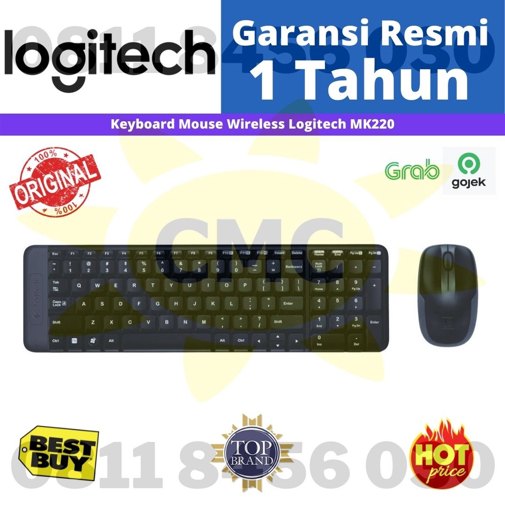 Keyboard + Mouse Wireless Logitech MK220