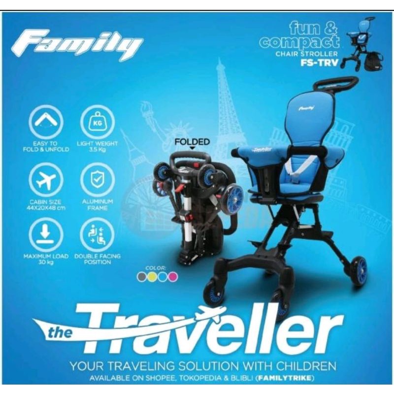 Family stroller traveller FS-TRV kereta dorong lipat bayi