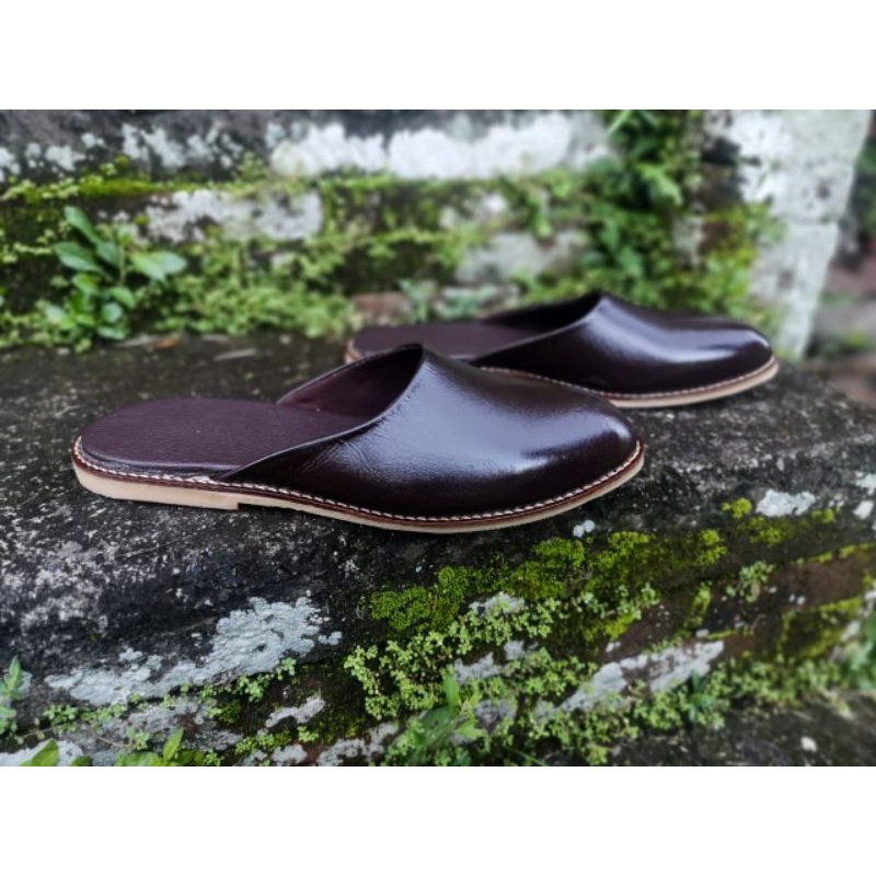 Sandal slop kulit pria | sandal keren| sandal bali | kundangan | wedding