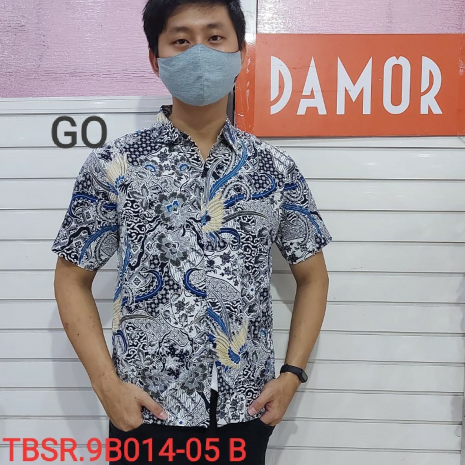 gos DAMOR (CRESSIDA) KEMEJA BATIK LENGAN PENDEK PRIA REGULER Baju Batik Cowok