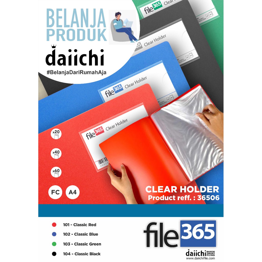 

Map Clear Holder Daiichi 365 Folio 60 lembar