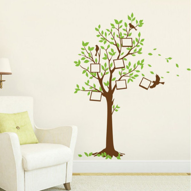 RELIZA WALLSTICKER POHON BINGKAI FOTO TREE FRAME STIKER DINDING JM7124