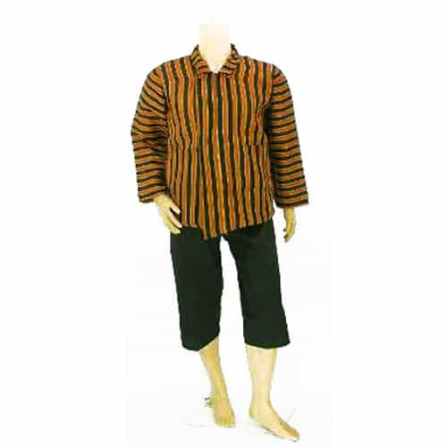 kebaya wanita Surjan Lurik Ukur XXL dan Celana Pendek