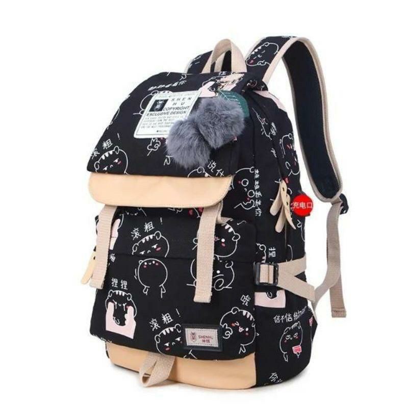 New Backpack HOTTARU GESPER DUA / Tas Ransel Motif Kartun