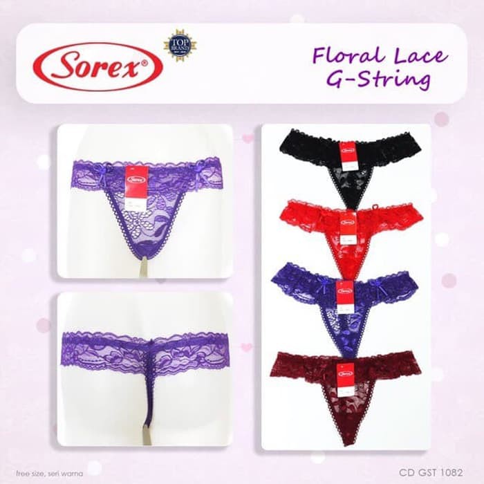 ready celana dalam g string sorex 1082 floral lace