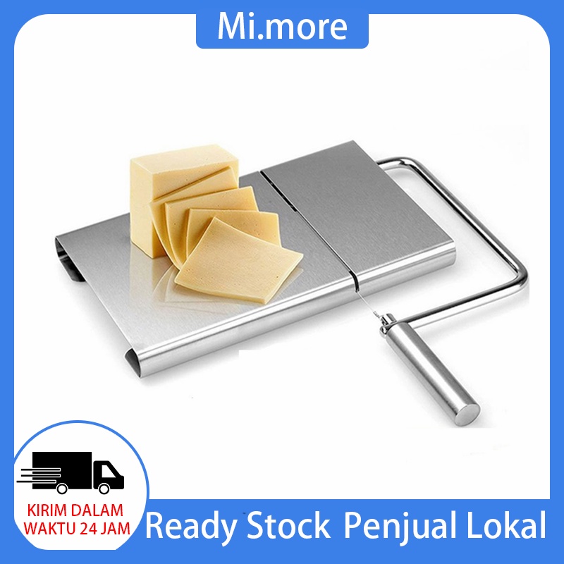 Mi.more Alat Pemotong Keju Stainless Steel/Cheese Cutter/Pemotong Kawat Keju/Papan Irisan Mentega Keju