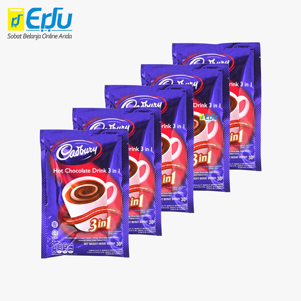 

5pcs Cadbury Hot Chocolate Drink 30gr