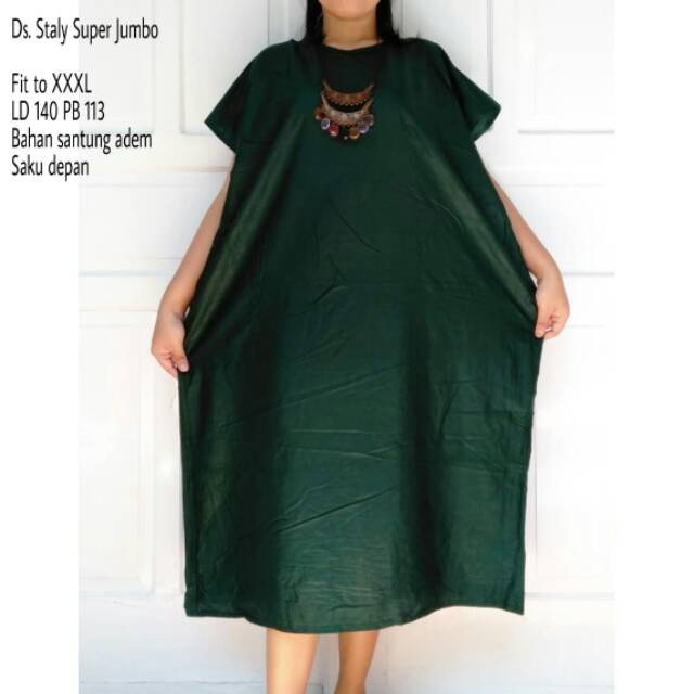 Daster Jumbo LD 140 Dress Jumbo Big Size dress Daster Polos Jumbo daster Staly polos rayon murah