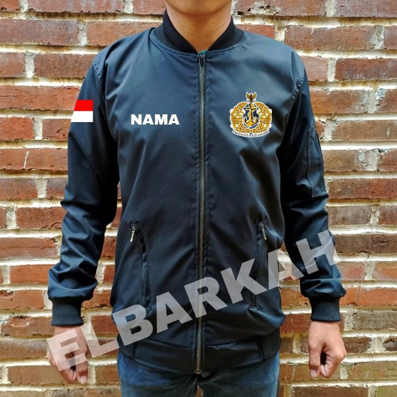 JAKET BOMBER LOGO TNI AL JAKET BOMBER BISA CUSTOM LOGO SENDIRI jaket bomber waterfroop jaket bomber terbaru