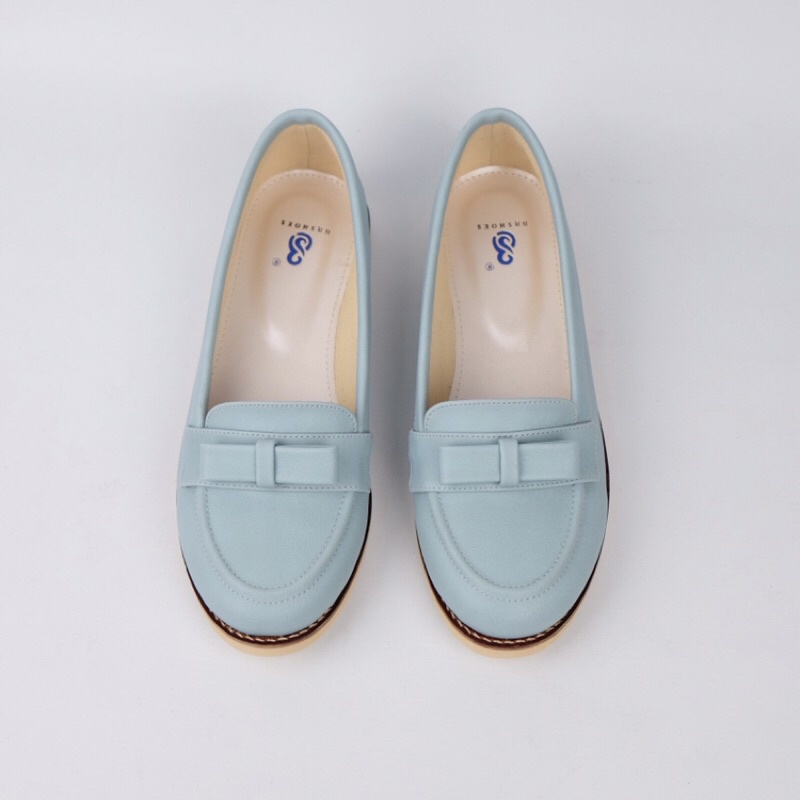 [SIAP KIRIM] BRShoes3 Biru Sepatu Kerja Casual Flat Wanita