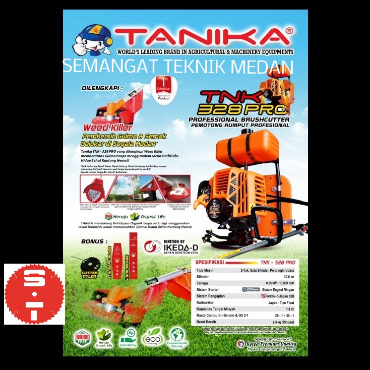 TNK328PRO MESIN POTONG BABAT RUMPUT WEED KILLER TANIKA TNK 328 PRO