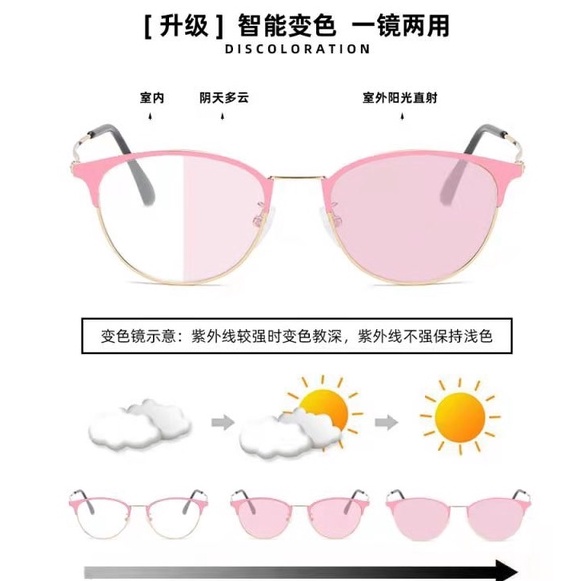 rowling(pc-53)2 in 1 Kacamata lensa photocromic anti radiasi wanita pria kacamata bingkai Titanium komputer Anti Silau fotocromic