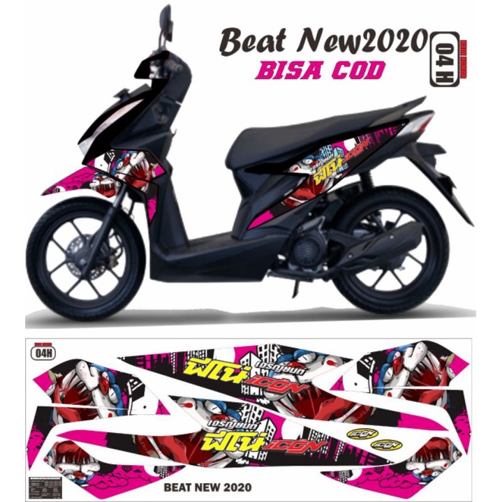 strping honda beat new 2020-2021 animasi doraemon / variasi beat