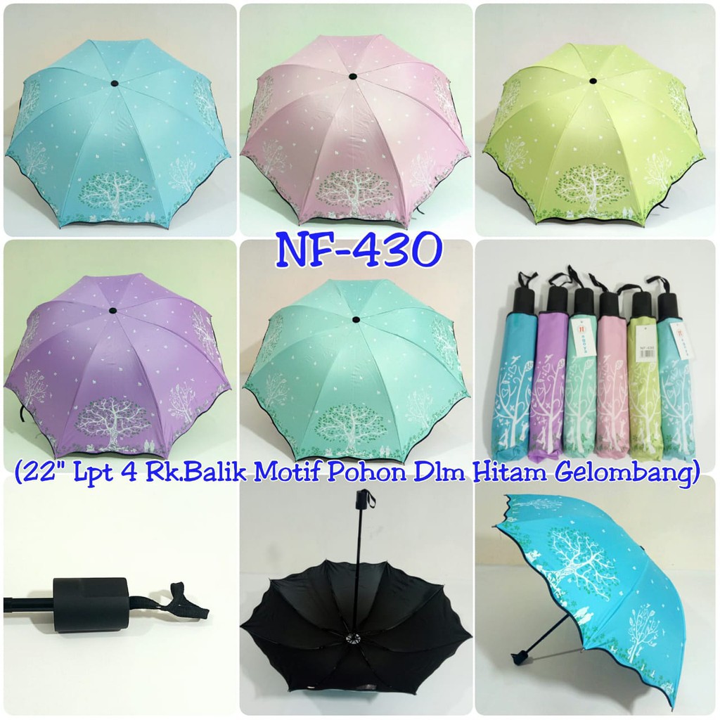 [PL01] Payung Lipat Umbrella Motif Unyu Random Colour Murah Meriah