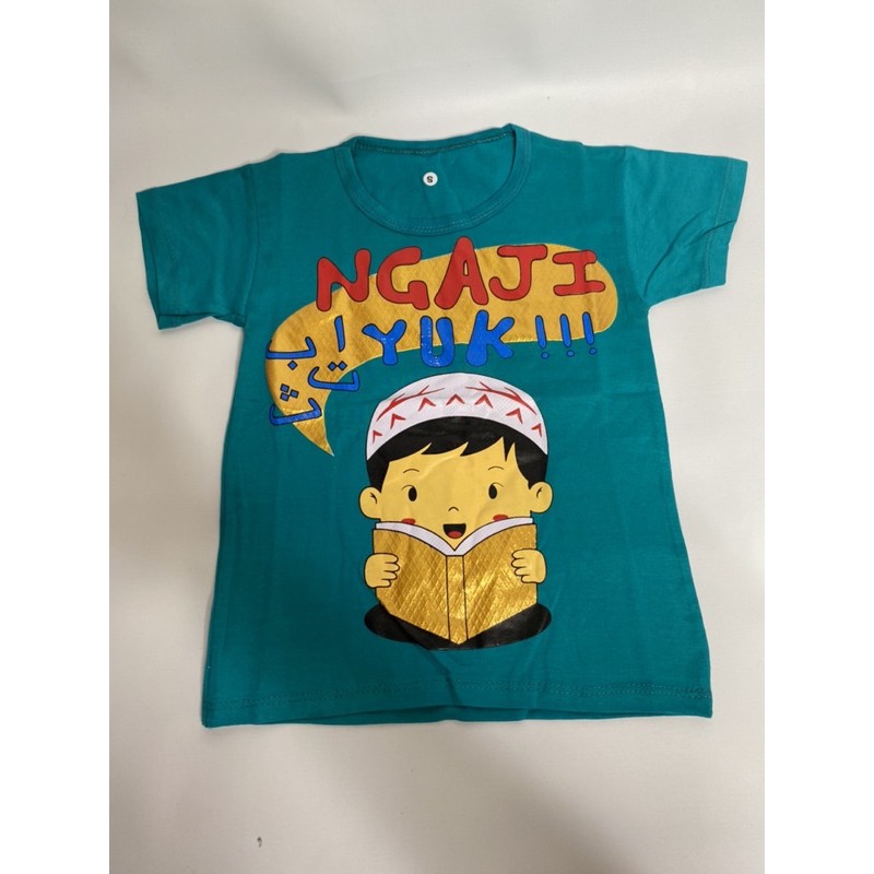 Kaos anak laki2-kaos ngaji yuk 1-9 tahun