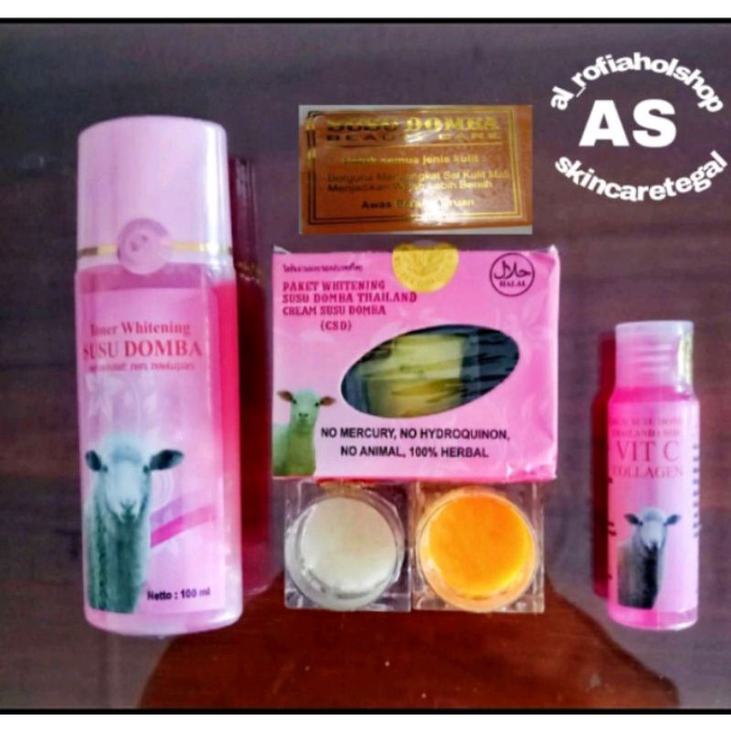 paket cream whitening susu domba