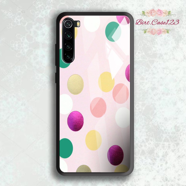 back case glass POLKADOT Realme C1 C2 C3 U1 2 2 Pro 3 Pro 5 5i 5s Pro 6 Pro X Xt C11 C15 C12 BC1649