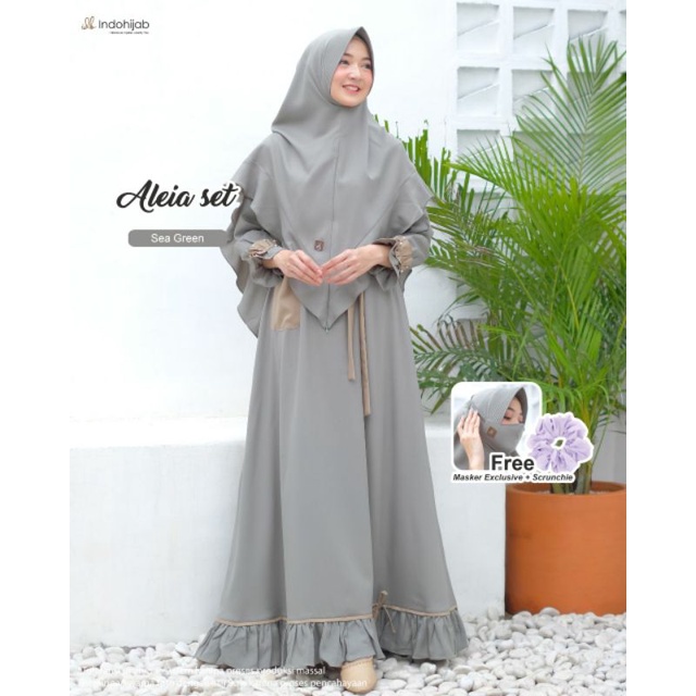 GAMIS ALEIA SET HIJAB BY INDOHIJAB ORIGINAL GAMIS READYSTOK MURAH