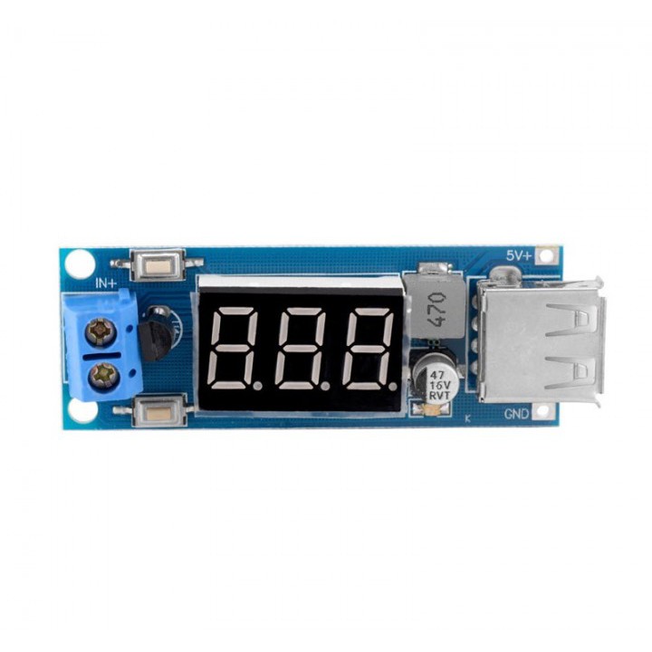 USB Charger LED Step Down Buck Converter Voltmeter Module