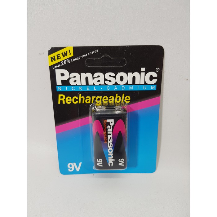 Baterai 9v 220mAh rechargeabe PANASONIC / Battery 9v / Baterai kotak