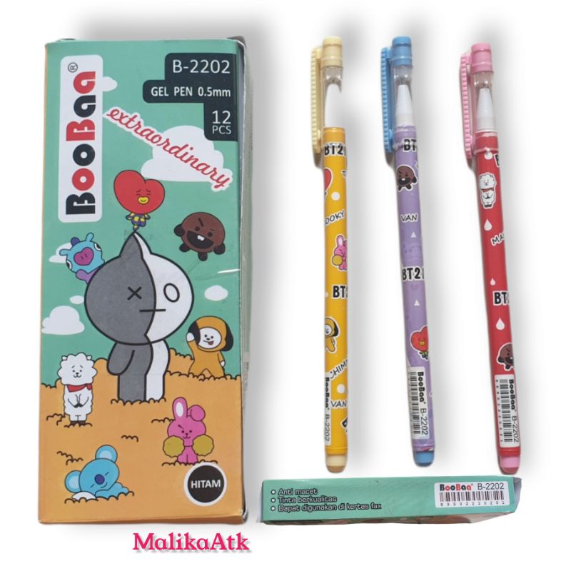 

Pulpen BooBaa 0.5mm Pen Gel Karakter
