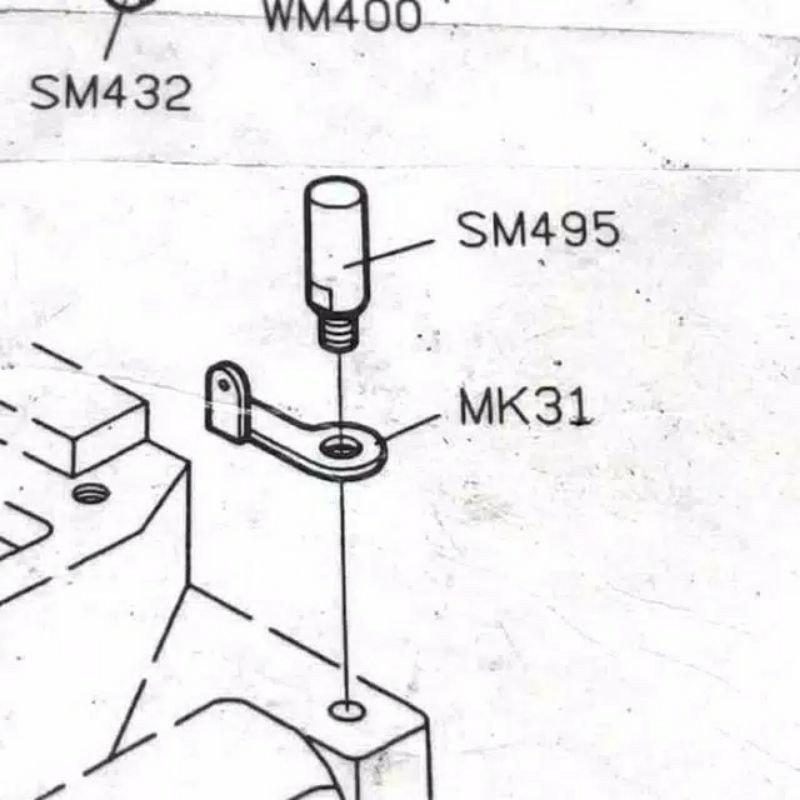 Jalur Benang Bawah - Thread Guide MK31 Kamkut Asli Siruba F007