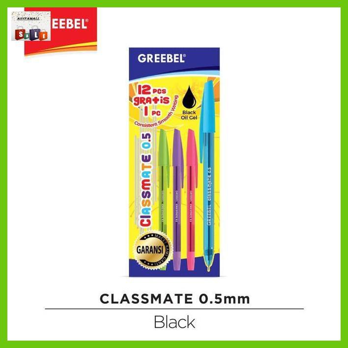 

Silutala- Greebel Ballpen Classmate 0.5 Black (12+1) -Ori.