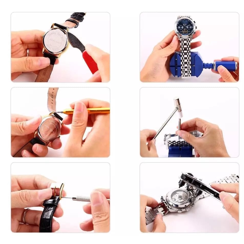 147 Pcs Watch Repair Tool Kit Watchmaker Link Release Pin Case Opener Spring Bar Horlogemaker Gereedschap Watch Repair Set