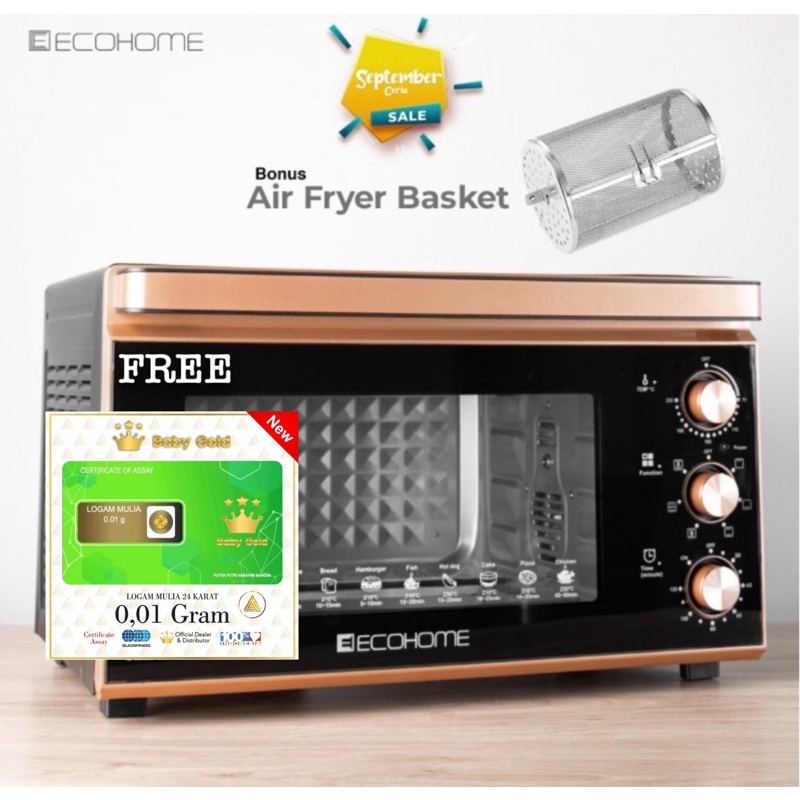ECOHOME Electric Oven Noble Series EON888  48 Ltr/Oven Listrik Noble Ecohome 48 Ltr