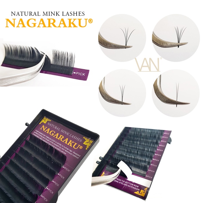 ORIGINAL NAGARAKU BULU MATA MINK LASHES EXTENSION 16 LINES LASHES TANAM BULU MATA EXTENSION