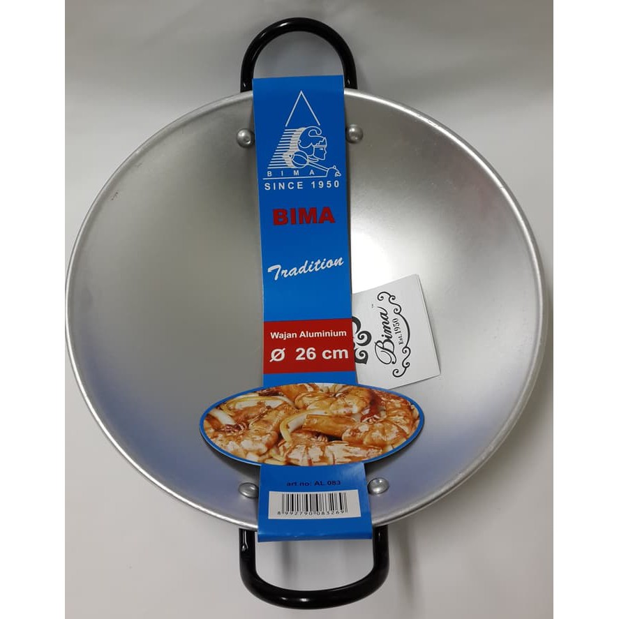 ♕B6117♞ Wajan Ceramic Teflon Dengan Lapisan Keramik Anti Lengket  AM586  Kuali Aluminium Bima 26 Cm