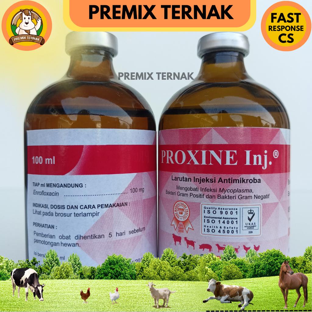 PROXINE INJ 100ML - Antibiotik Sapi Kambing dll Vadco - like Roxine