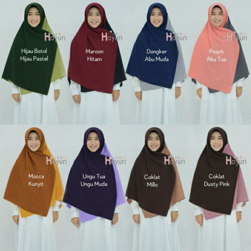 Hayuri Hijab Segi Empat Kombinasi