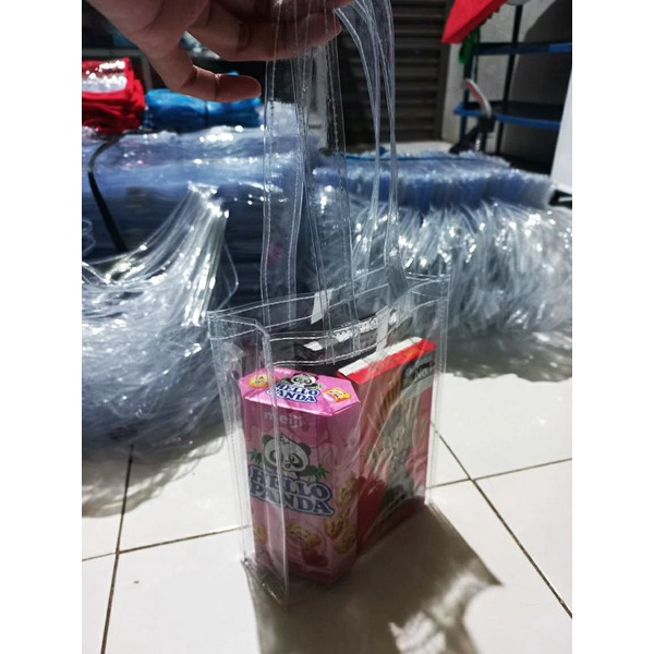 

Tas Souvenir mika tebal Transparan (READY STOK) p.15*t.20*l.5