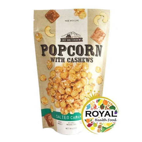 

East Bali Cashews Popcorn Caramel Cashew Salted 90 gr ~ kp1535