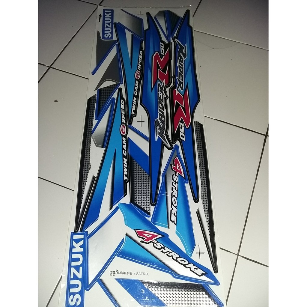Stiker sticker/striping variasi suzuki satria fu 2005-2012 raider R biru